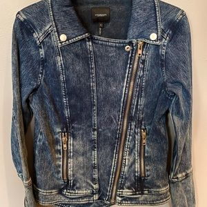 Liverpool Denim Stretch Moto Jacket